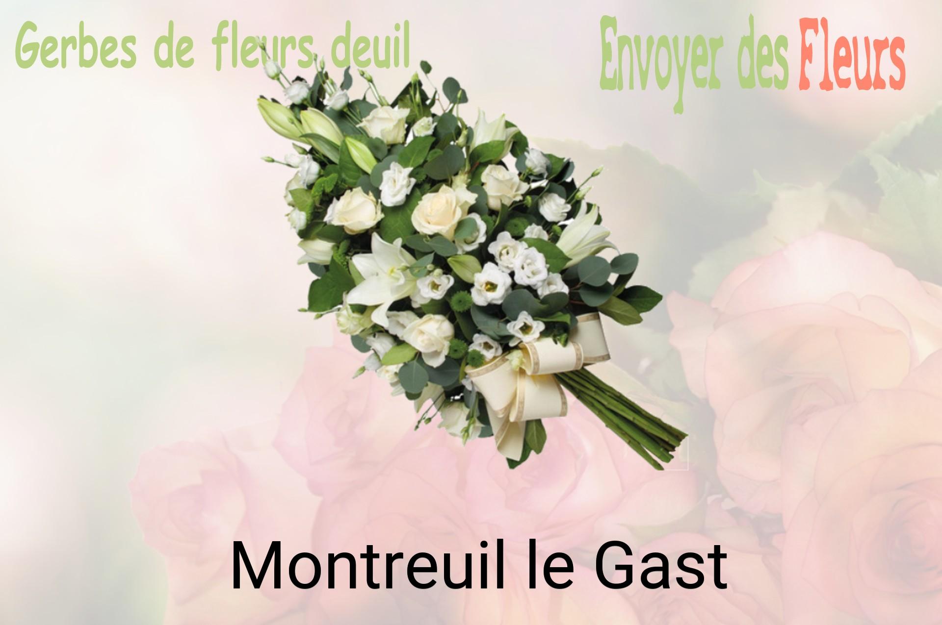Gerbe de fleurs de deuil livrée à Montreuil-le-Gast
